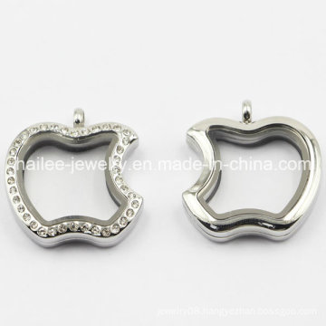 Fashion Stainless Steel Apple Locket Pendant